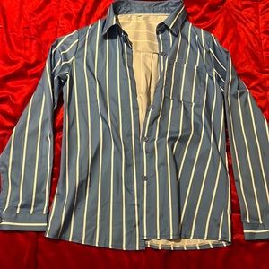 Blue Striped Button Up